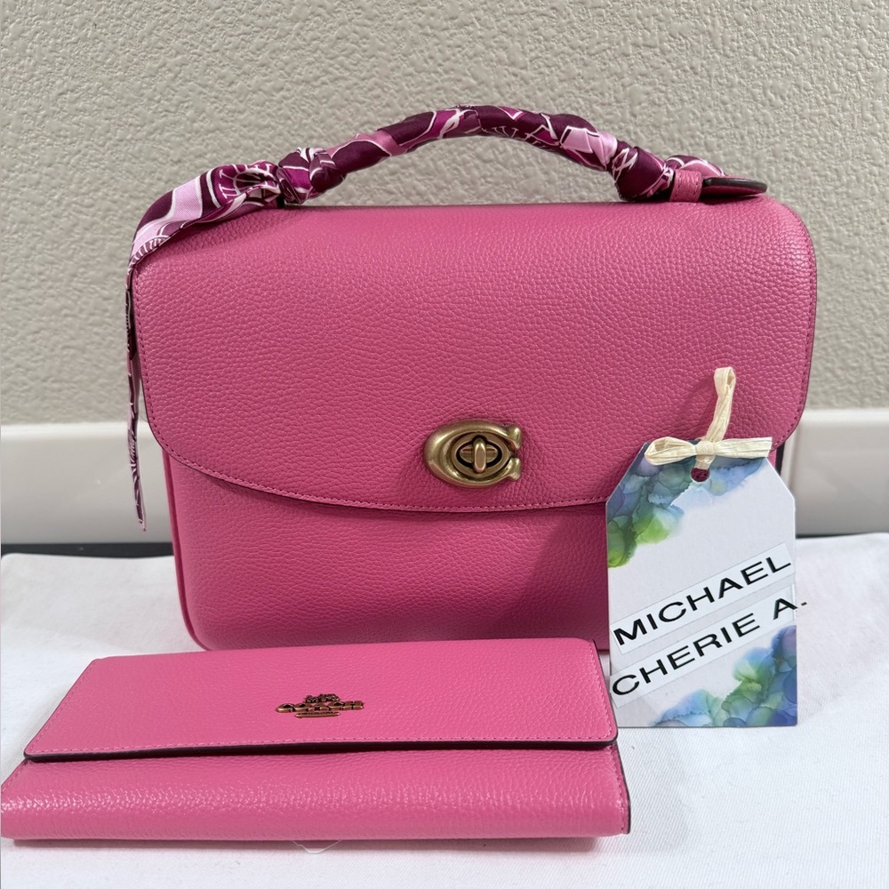 Coach Cassie Full Size Confetti Pink NWT